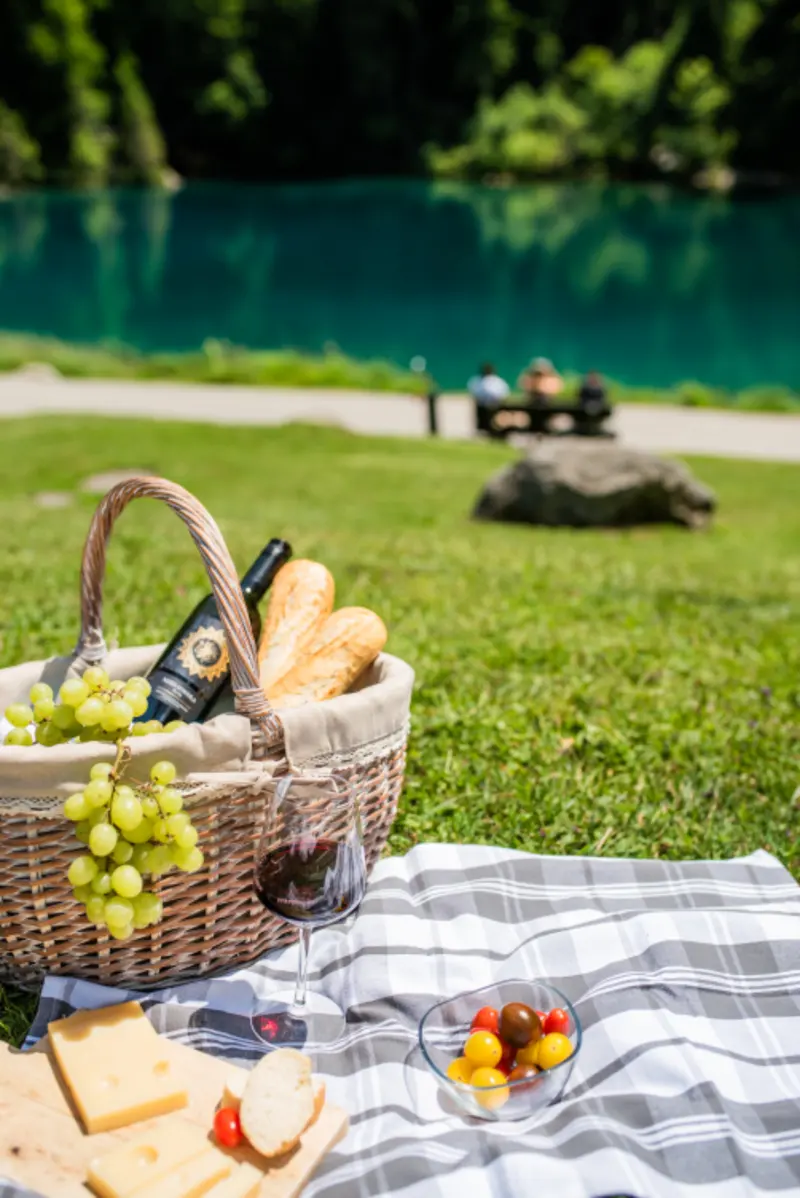 A picnic by the water